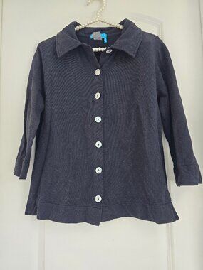 Fresh Produce 100% Cotton Jacket 3/4 sleeves, Size Small